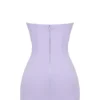 Alyssa Orchid Crepe Plunge Mini Dress