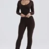 Ama Chocolate Cashmere Blend Trousers