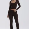 Ama Chocolate Cashmere Blend Trousers