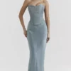 Amadi Cool Blue Floor Length Maxi Skirt