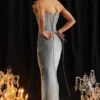 Amadi Cool Blue Floor Length Maxi Skirt