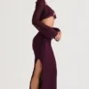 Amalfi Prune Cutout Maxi Skirt