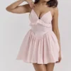 Amaris Ballerina Pink Baby Doll Mini Dress
