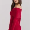 Amaryllis Holly Red Cashmere Blend Sweater