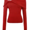 Amaryllis Holly Red Cashmere Blend Sweater