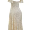 Amaya Cream Tea Broderie Anglais Midi Dress
