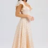Amaya Cream Tea Broderie Anglais Midi Dress