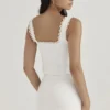 Amber White Lace Trim Top