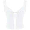 Amber White Lace Trim Top