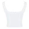 Amber White Lace Trim Top