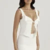 Amber White Lace Trim Top