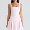 Amelie Ballerina Pink Stretch Crepe Mini Dress