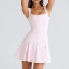 Amelie Ballerina Pink Stretch Crepe Mini Dress