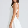 Amelie Vintage Ivory Stretch Crepe Mini Dress