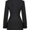 Amia Black Blazer Mini Dress