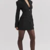Amia Black Blazer Mini Dress
