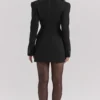 Amia Black Blazer Mini Dress