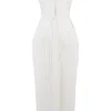 Amorata Ivory Pleated Maxi Dress