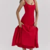 Amore Scarlet Dropped Waist Midi Dress