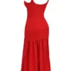 Amore Scarlet Dropped Waist Midi Dress