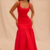 Amore Scarlet Dropped Waist Midi Dress