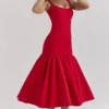 Amore Scarlet Dropped Waist Midi Dress