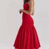 Amore Scarlet Dropped Waist Midi Dress