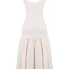Amore Vintage Cream Dropped Waist Midi Dress