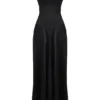 Anabella Black Lace Up Maxi Dress