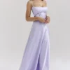 Anabella Orchid Lace Up Maxi Dress