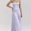 Anabella Orchid Lace Up Maxi Dress