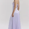Anabella Orchid Lace Up Maxi Dress