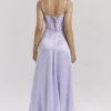 Anabella Orchid Lace Up Maxi Dress