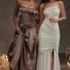 Anabella Smoke Lace Up Maxi Dress
