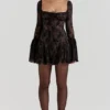 Analissa Black Lace Corset Dress