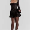 Analissa Black Lace Corset Dress