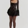 Analissa Black Lace Corset Dress