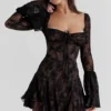 Analissa Black Lace Corset Dress