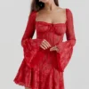 Analissa Scarlet Lace Corset Dress