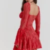 Analissa Scarlet Lace Corset Dress
