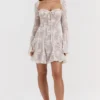 Analissa Vintage Cream Lace Corset Dress