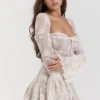 Analissa Vintage Cream Lace Corset Dress