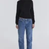 Angel Black Silk + Wool Roll Neck Sweater