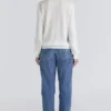 Angel Ivory Silk + Wool Roll Neck Sweater