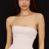 Angelica Crystal Satin Strapless Corset