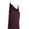 Angelina Chocolate Wrap Neck Midi Dress