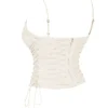Antonella Off White Vegan Leather Corset