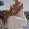 Antonella White Gathered Mesh Maxi Dress