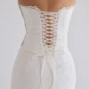 Antonie White Cotton Broderie Anglaise Midi Skirt