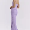 Antonina Orchid Lace Corset Maxi Dress
